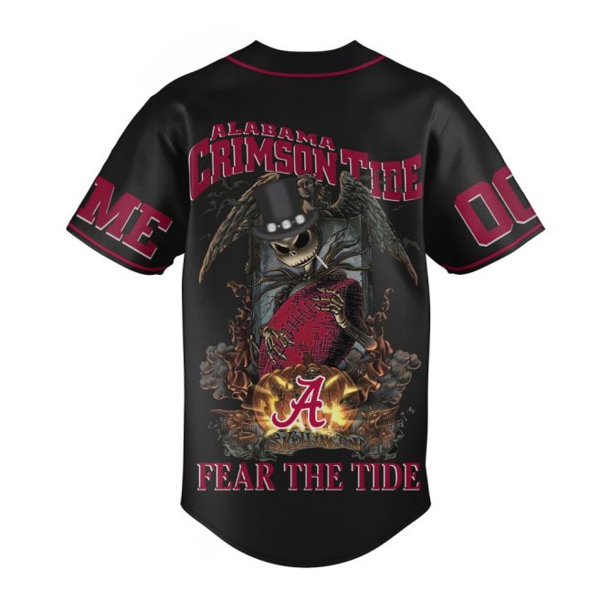 Custom Alabama Crimson Tide Jersey - Personalized Name & Number - Fear The Tide Design - Image 3