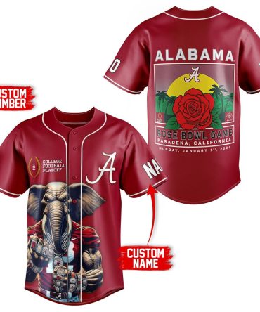 Custom Alabama Rose Bowl Jersey - Personalized Name & Number - Limited Edition 2024