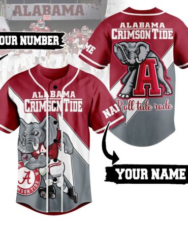 Custom Alabama Crimson Tide Jersey - Personalized Name & Number, Perfect Fan Gift!