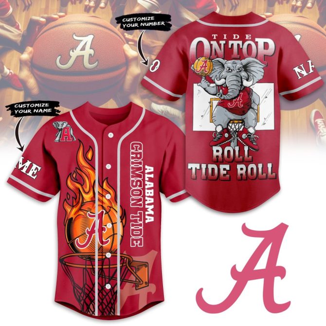 Custom Alabama Crimson Tide Jersey - Personalize Name & Number - Roll Tide Basketball Fan Gear