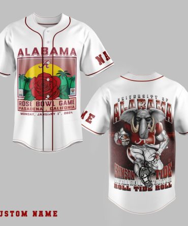 Custom Alabama Rose Bowl 2024 Jersey - Crimson Tide Fan Gear, Personalized Name