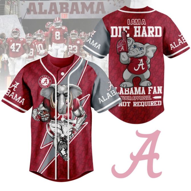 Die-Hard Alabama Fan Jersey – Bold Crimson Tide Spirit Wear For True Supporters