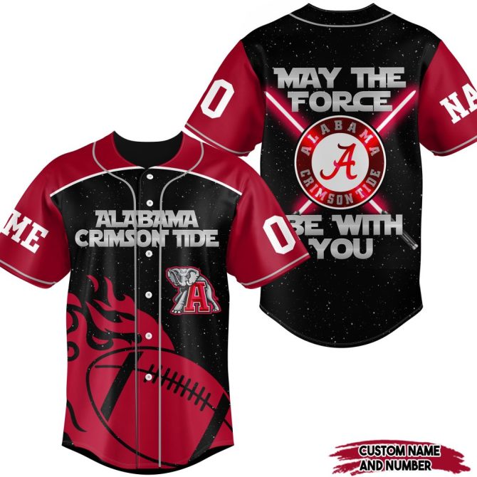 Custom Alabama Crimson Tide Jersey - Personalized Name & Number - Star Wars Inspired Design