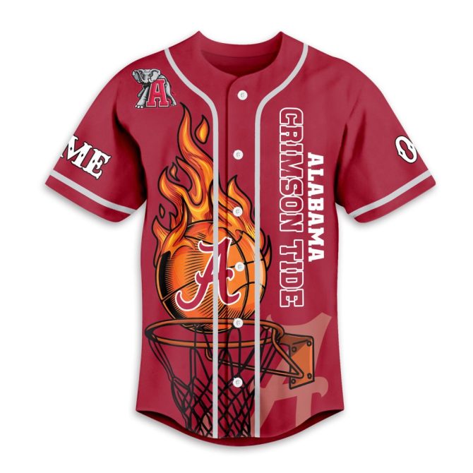 Custom Alabama Crimson Tide Jersey - Personalize Name & Number - Roll Tide Basketball Fan Gear - Image 2