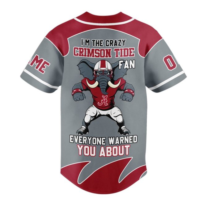 Customizable Alabama Crimson Tide Fan Jersey - Show Your Team Spirit! - Image 3