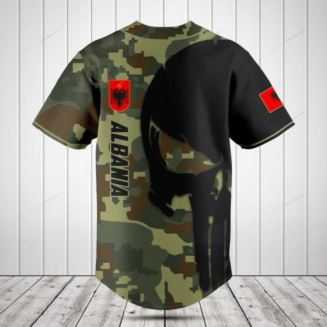 Customizable Camouflage Baseball Jersey – Personalized Text & Unique Design – Perfect For Fans & Teams - Image 2