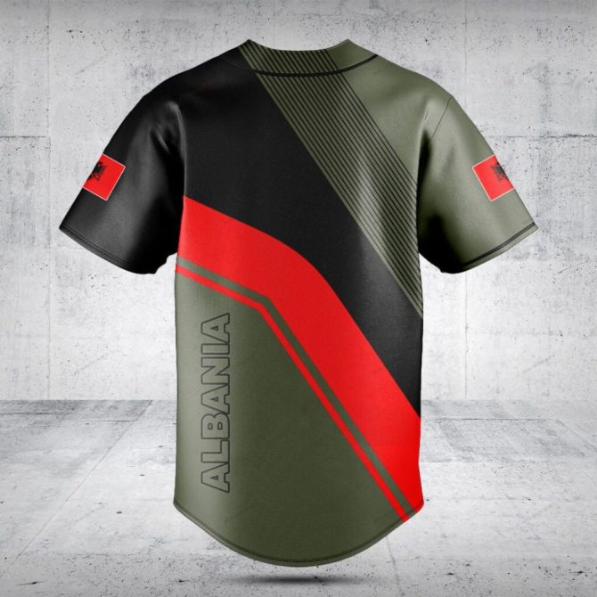 Custom Albania Flag Baseball Jersey - Personalized Sportswear, Stylish & Comfortable - Image 2