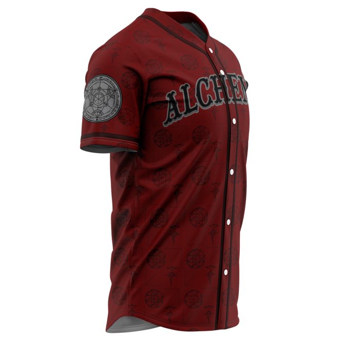 Unisex Red Alchemist Baseball Jersey - Anime Inspired, Casual Streetwear Top - Image 2