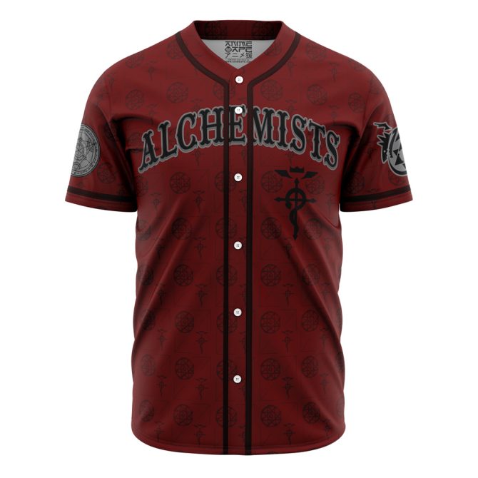 Unisex Red Alchemist Baseball Jersey - Anime Inspired, Casual Streetwear Top