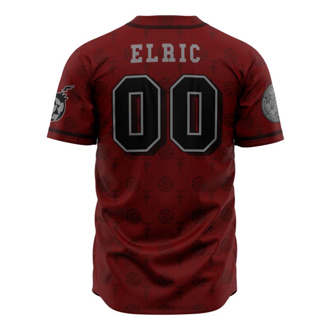 Unisex Red Alchemist Baseball Jersey - Anime Inspired, Casual Streetwear Top - Image 3