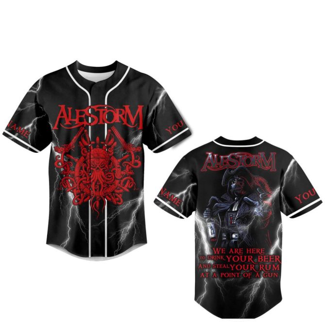 Alestorm Pirate Baseball Jersey - Beer & Rum Lover'S Custom Shirt