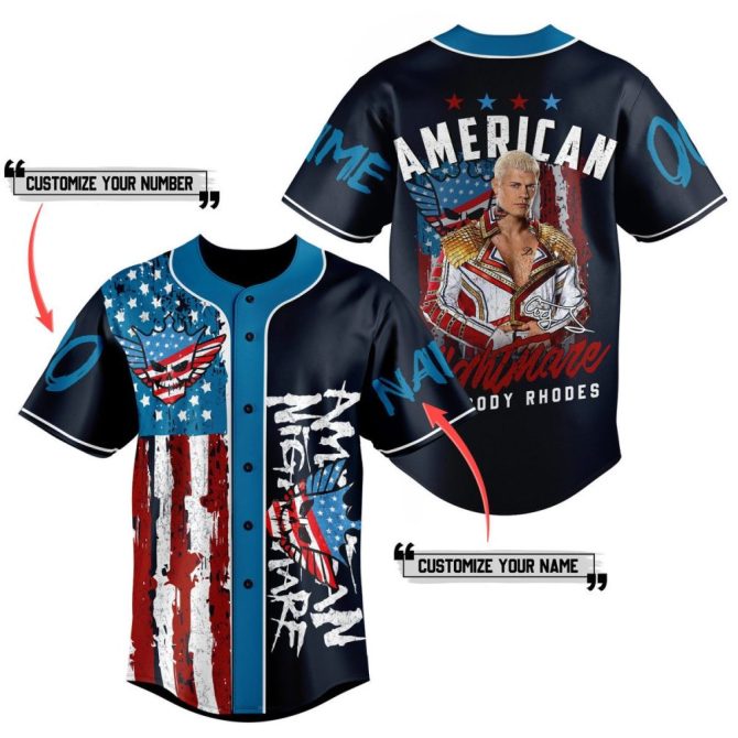 Customizable American Nightmare Baseball Jersey – Personalize Name & Number