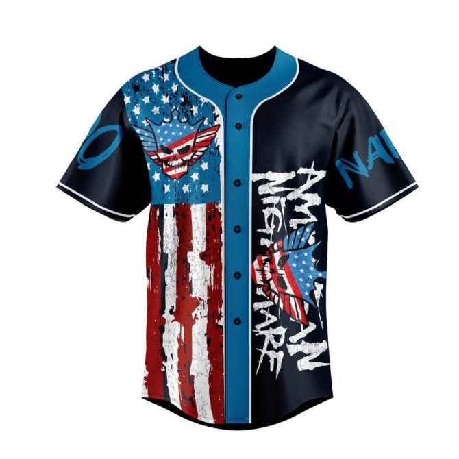 Customizable American Nightmare Baseball Jersey – Personalize Name & Number - Image 2