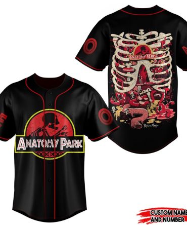 Customizable Anatomy Park Baseball Jersey – Unique Skeleton Design For Fans