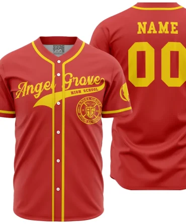 Customize Your Angel Grove High School Baseball Jersey - Personalized Name & Number - Perfect Gift!