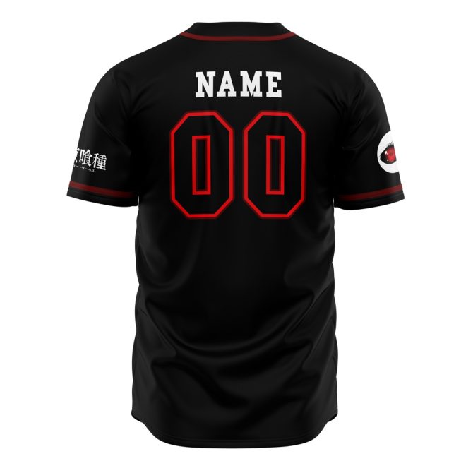 Customizable Anime-Inspired Baseball Jersey - Black & Red Stylish Design, Perfect For Fans! - Image 3