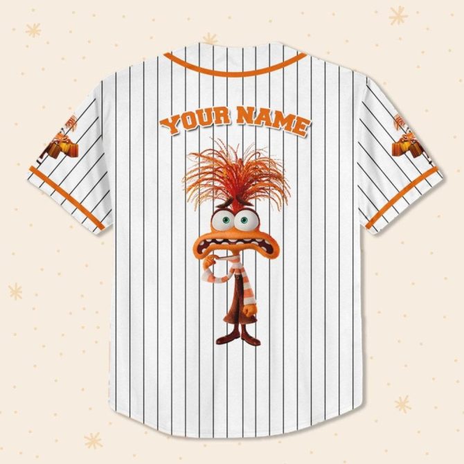 Customizable Anxiety Baseball Jersey For Kids, Youth & Adults - Unique Fun Design - Image 4