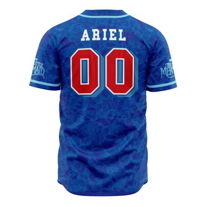 Limited Edition Blue Mermaid Baseball Jersey – Dive Into Style With Nautical Vibes! - Image 3