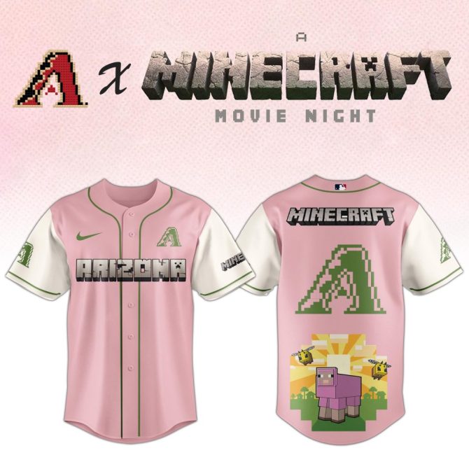 Limited Edition Arizona X Minecraft Pink Jersey - Perfect For Fans & Collectors!