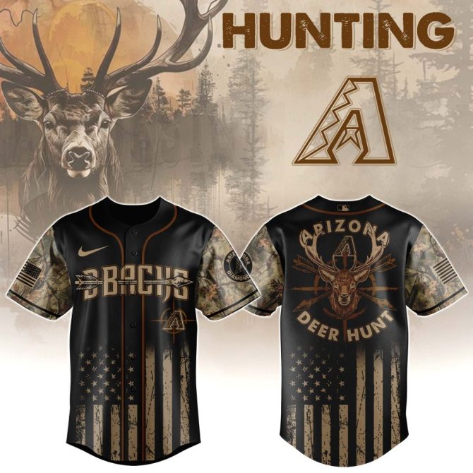 Arizona Deer Hunt Camo Baseball Jersey - Perfect For Hunting & Outdoor Enthusiasts