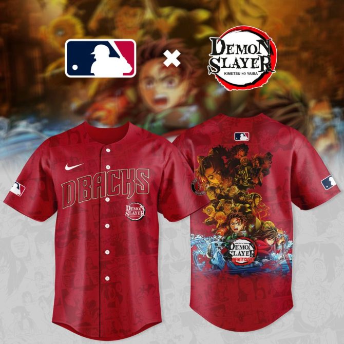 Limited Edition D-Backs X Demon Slayer Jersey - Official Mlb Anime Crossover Gear