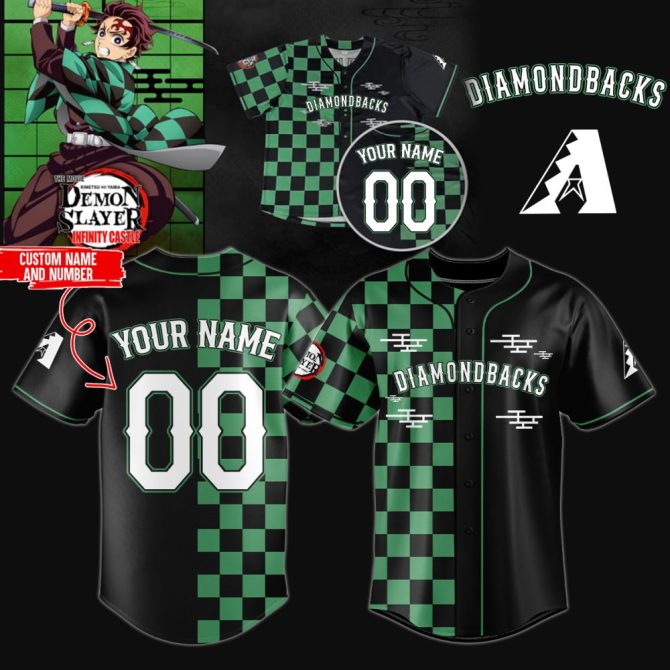 Custom Demon Slayer Baseball Jersey - Personalized Name & Number - Limited Edition Gift