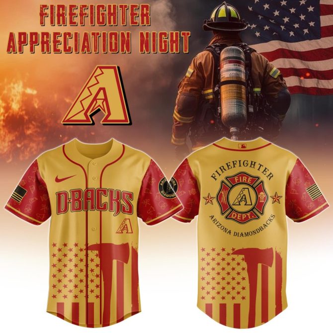Limited Edition Firefighter Appreciation Jersey - Arizona Dbacks Tribute Gear