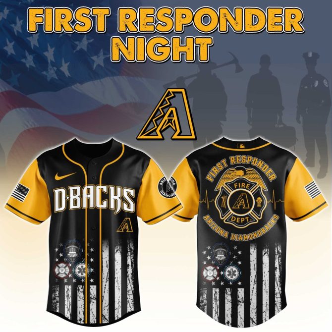 Arizona D-Backs First Responder Night Jersey - Limited Edition Tribute Gear