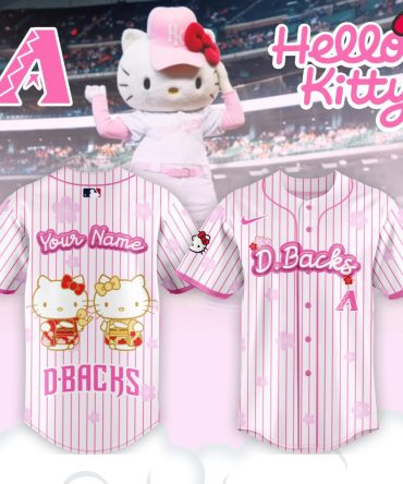 Custom Hello Kitty D-Backs Jersey – Personalized Mlb Fan Gear In Pink