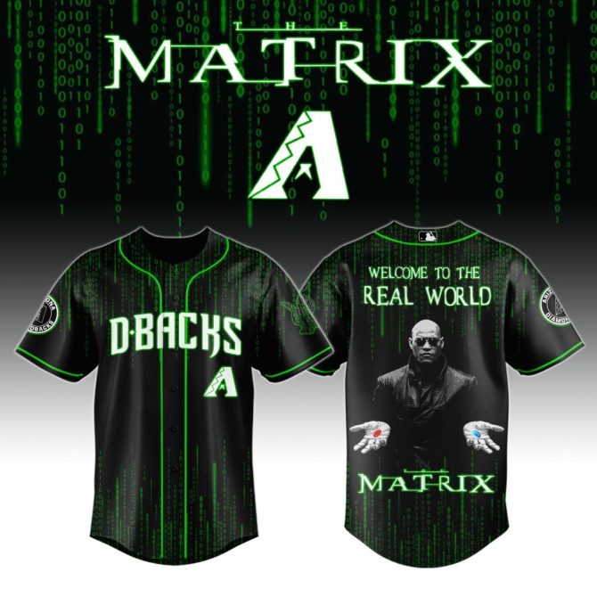 Limited Edition Matrix-Inspired D-Backs Jersey – Bold Design, Ultimate Fan Gear!