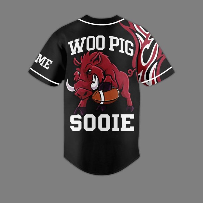 Custom Arkansas Razorbacks Jersey - Personalized Name & Number - Woo Pig Sooie Design - Image 3