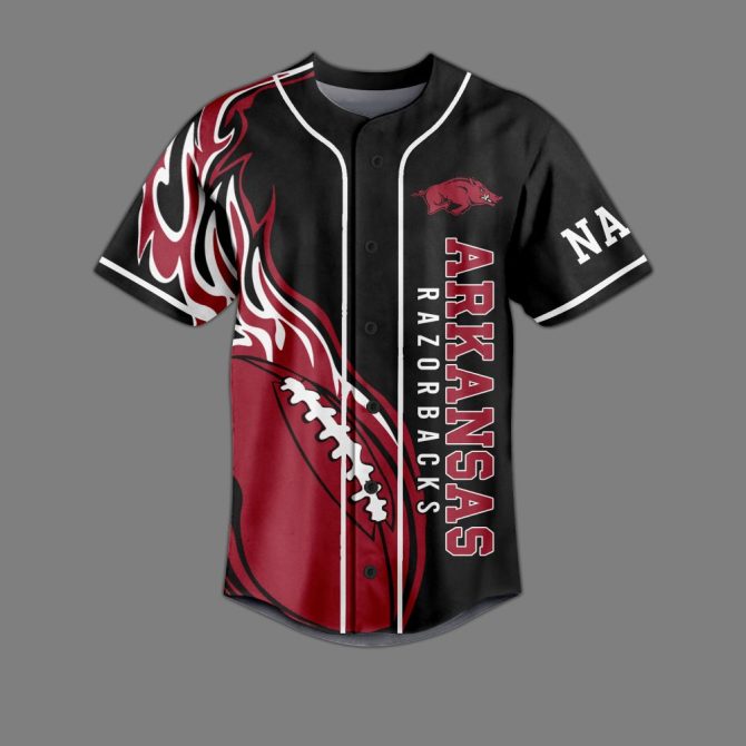 Custom Arkansas Razorbacks Jersey - Personalized Name & Number - Woo Pig Sooie Design - Image 2