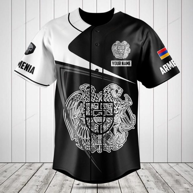 Custom Armenia Baseball Jersey – Personalized Name & Flag Design, Premium Quality