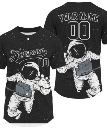 Custom Space Astronaut Jersey - Personalize Name & Number - Unique Gift Idea