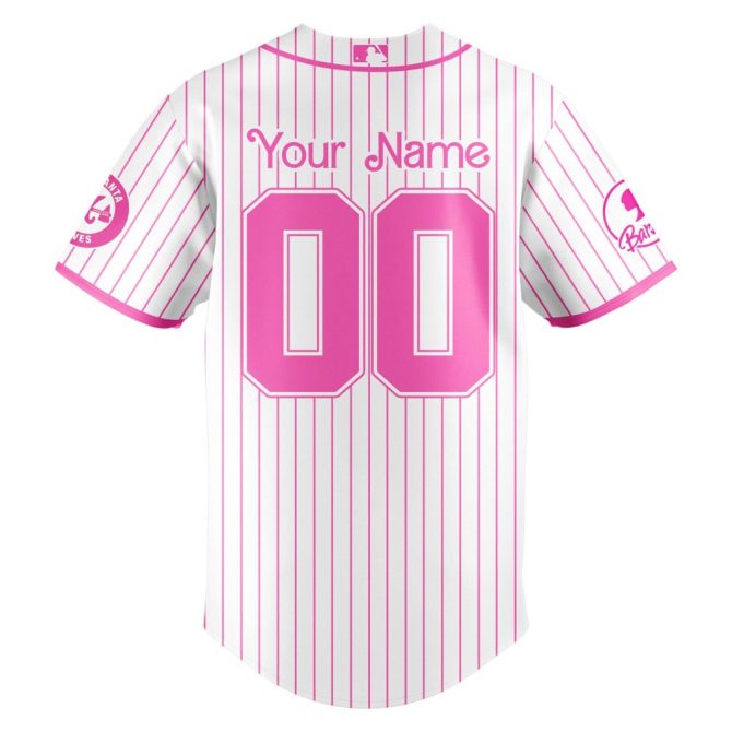 Custom Barbie Night Game Jersey – Atlanta Braves Pink Edition, Personalize Your Name - Image 3