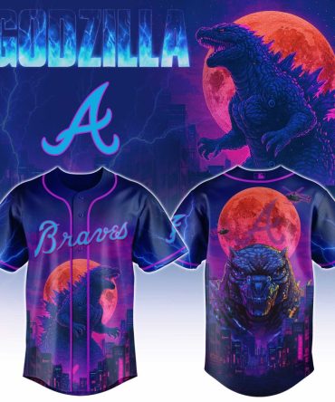 Limited Edition Braves Godzilla Baseball Jersey - Bold Moonlight Design