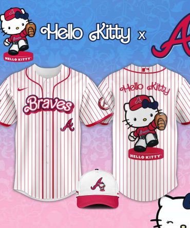 Hello Kitty X Braves Baseball Jersey & Cap Set - Limited Edition Fan Gear