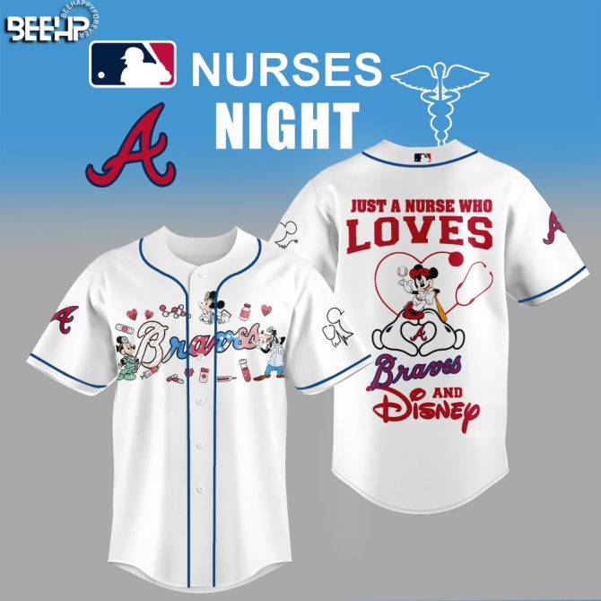 Celebrate Nurses Night With Braves & Disney Baseball Jersey – Perfect Gift For Nurse Fans!