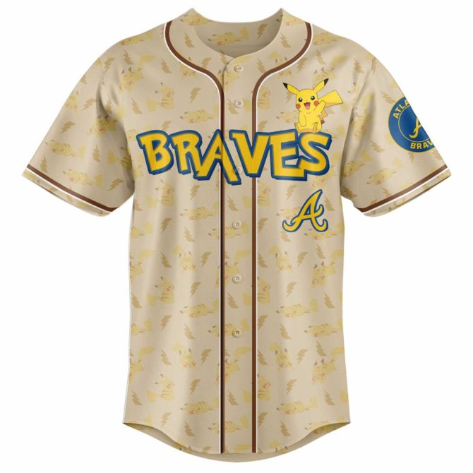 Limited Edition Braves Pokémon Baseball Jersey – Catch 'Em All Style For Fans! - Image 3