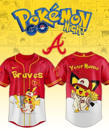 Customizable Pokémon Braves Jersey - Pikachu Baseball Night Special Edition