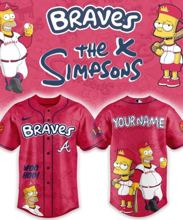 Customizable Simpsons X Braves Baseball Jersey - Unique Fan Apparel