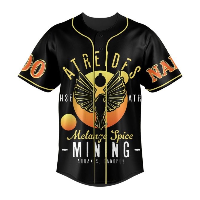 Customizable Atreides Baseball Jersey – Unique Design, Add Your Name & Number! - Image 2