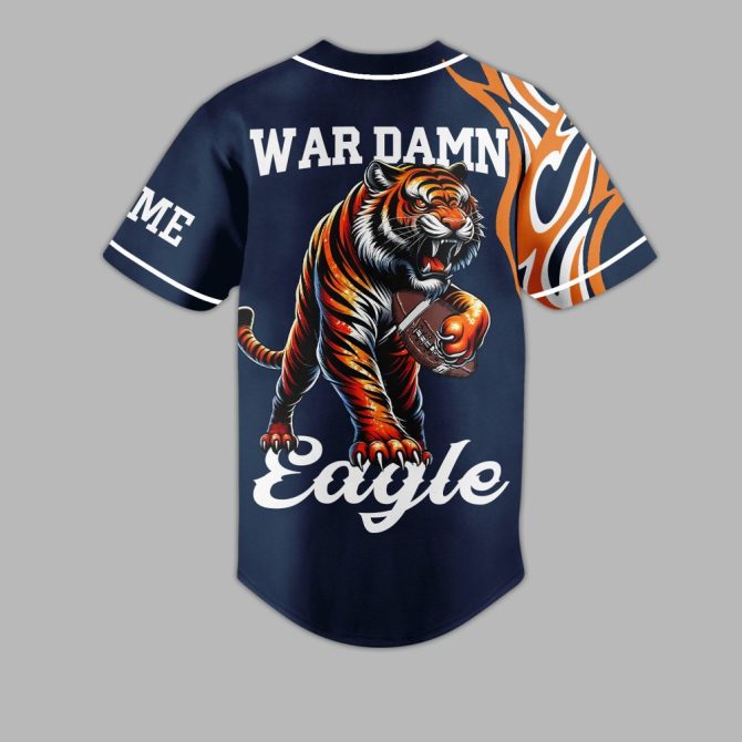 Custom Auburn Tigers Jersey - War Damn Eagle Design, Personalize Your Name! Perfect Fan Apparel - Image 3