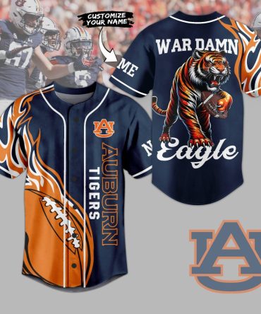 Custom Auburn Tigers Jersey - War Damn Eagle Design, Personalize Your Name! Perfect Fan Apparel