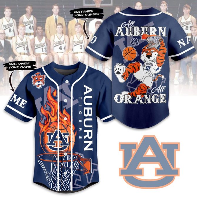 Custom Auburn Tigers Jersey - Personalized Name & Number - Unique Basketball Design