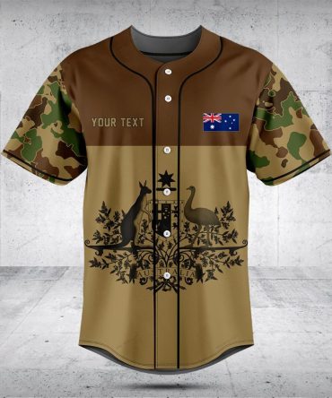 Custom Australian Flag Camo Baseball Jersey – Personalize Your Style Today!