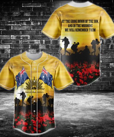 Honor Anzac Day: Unique Commemorative Jersey With Flags & Poppies – Perfect Gift For Veterans & Patriots