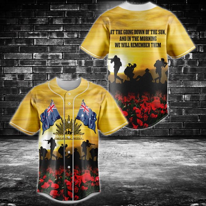 Honor Anzac Day: Unique Commemorative Jersey With Flags & Poppies – Perfect Gift For Veterans & Patriots
