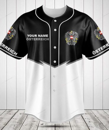 Custom Austria Baseball Jersey – Personalized Name & Flag Design – Stylish Fan Gear