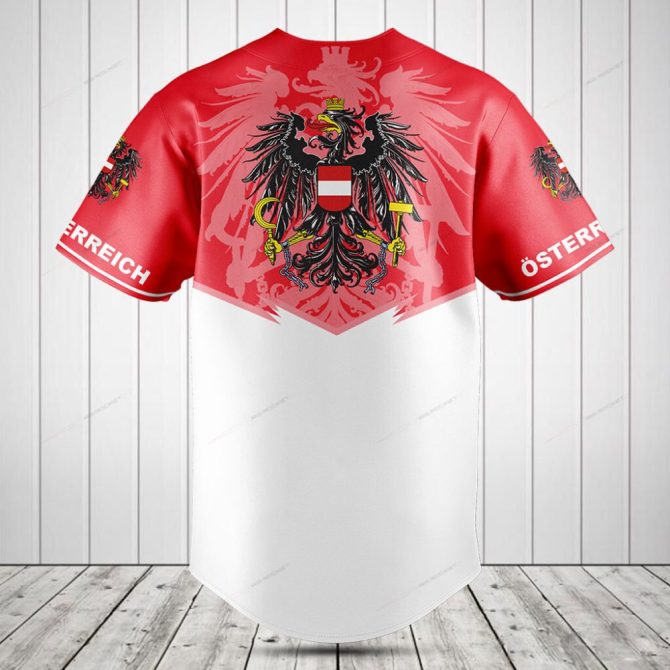 Custom Austria Baseball Jersey - Personalize Your Name - Premium Quality Fan Apparel - Image 2